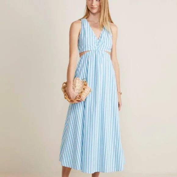 $198 NWT Women’s Vineyard Vines Cutout Maxi Dress – Size 8 - Picture 4 of 9